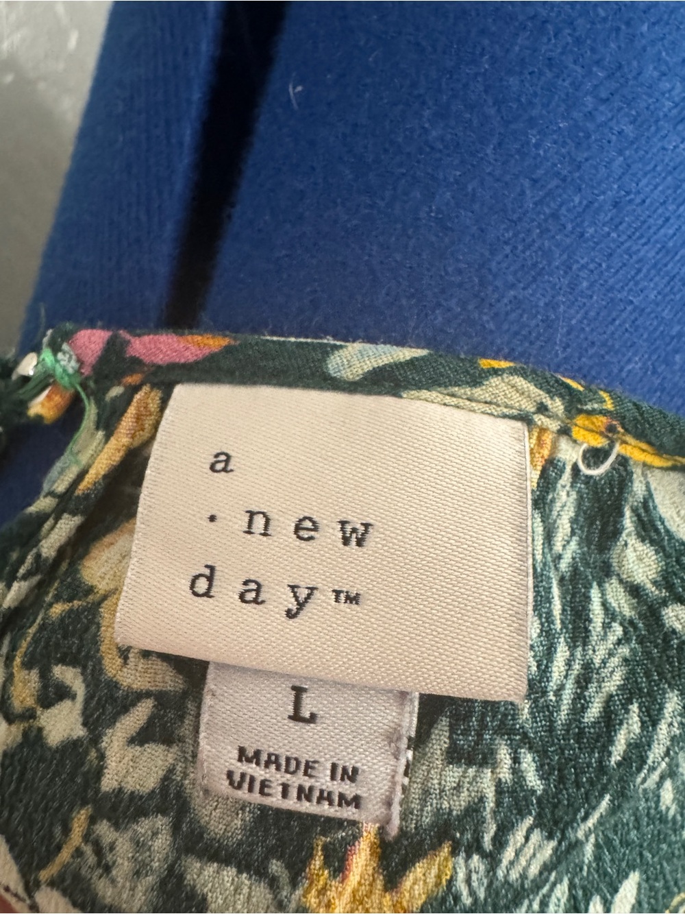 a new day Green Floral Midi Dress with Yellow & Cream Accents - Picture 5 of 6